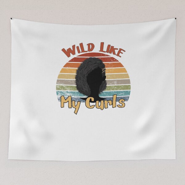 Item preview, Wild Like My Curls Curly Haired Retro designed and sold by Mytoonsquad.