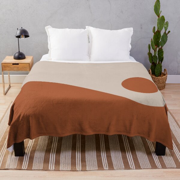 Item preview, Nami Minimalist Wave Abstract in Putty and Rust Clay designed and sold by kierkegaard.