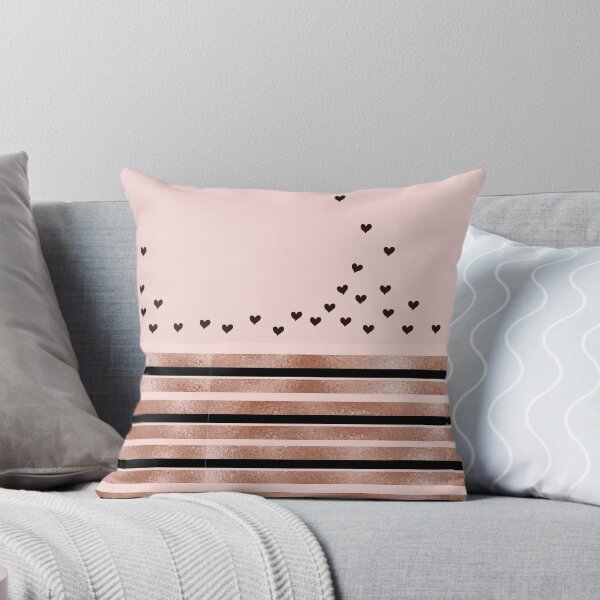 Item preview, Black Hearts and Gold Stripes in Horizontal Contrasting Mixed Patterns designed and sold by squishyrainbow.