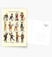 The Twelve Doctors of Christmas Postcards