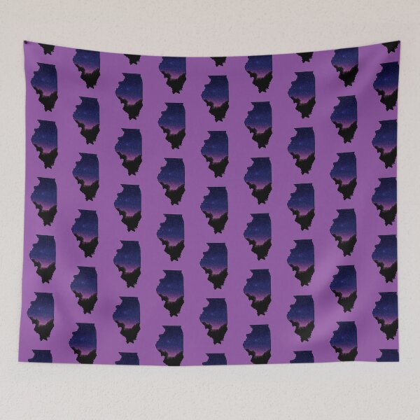 Item preview, Illinois Silhouette - Starry Sunset designed and sold by EcoElsa.