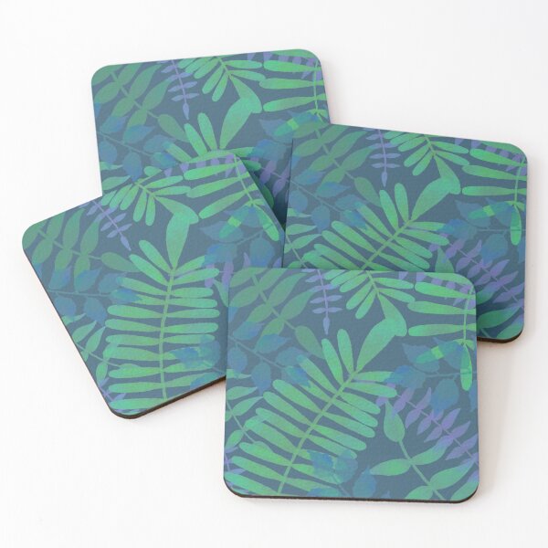Item preview, Simple blue jungle scene with dark background  designed and sold by ArtCDesigns.