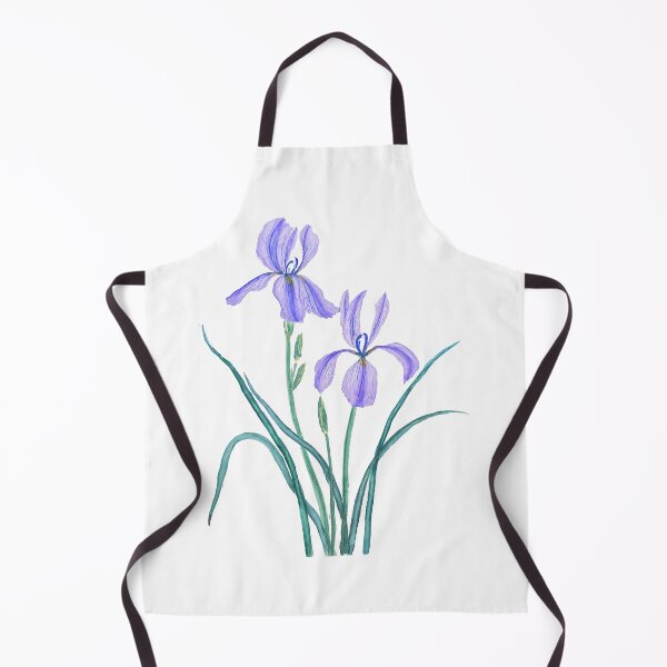 Item preview, hand painted 2 purple iris watercolor painting  designed and sold by ColorandColor.