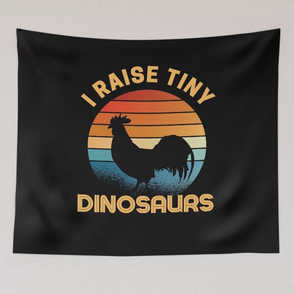 Item preview, I Raise Tiny Dinosaurs Vintage dinosaurs chicken designed and sold by ohmier.