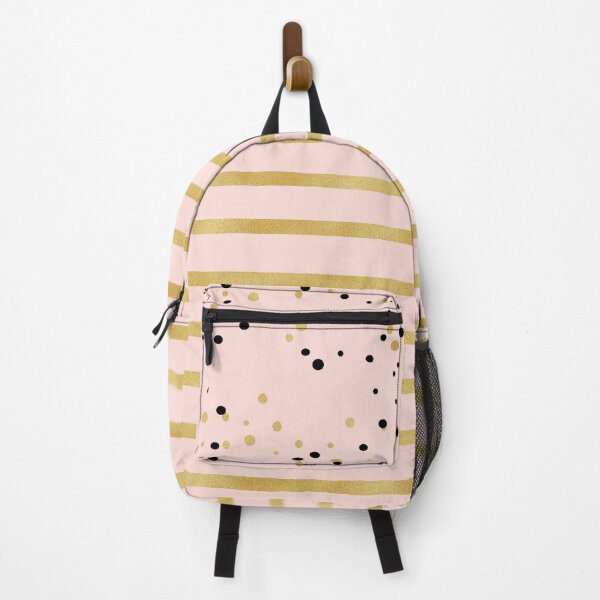 Item preview, Gold and Black Dots with Gold Horizontal Bengal Stripes in Horizontal Contrasting Mixed Patterns designed and sold by squishyrainbow.