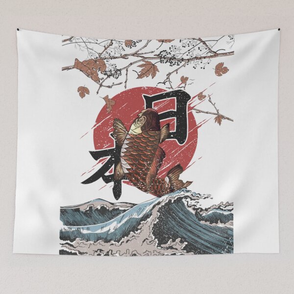 Item preview, Koi fish flying designed and sold by Rakos-Merch.