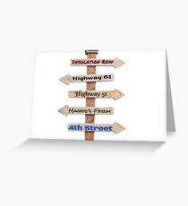 Bob Dylan Roadmap Greeting Card