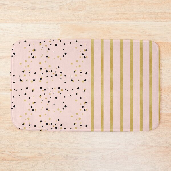 Item preview, Gold and Black Dots and Vertical Gold Bengal Stripes in Vertical Mixed Contrasting Patterns designed and sold by squishyrainbow.