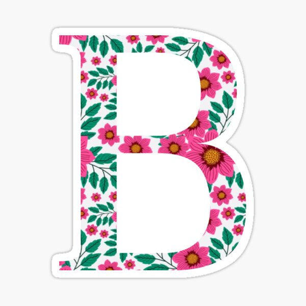 Aperçu de l'œuvre Rose Floral Beta // Lettre B créée et vendue par artbysydsyd.