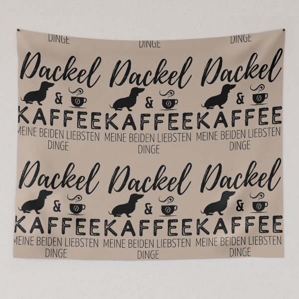 Item preview, Dachshund & Coffee Print designed and sold by TheDachshund.