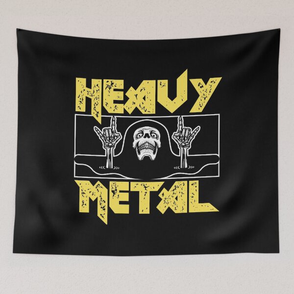 Item preview, Heavy Metal Death Rock Black Skeleton Horns Up designed and sold by h44k0n.
