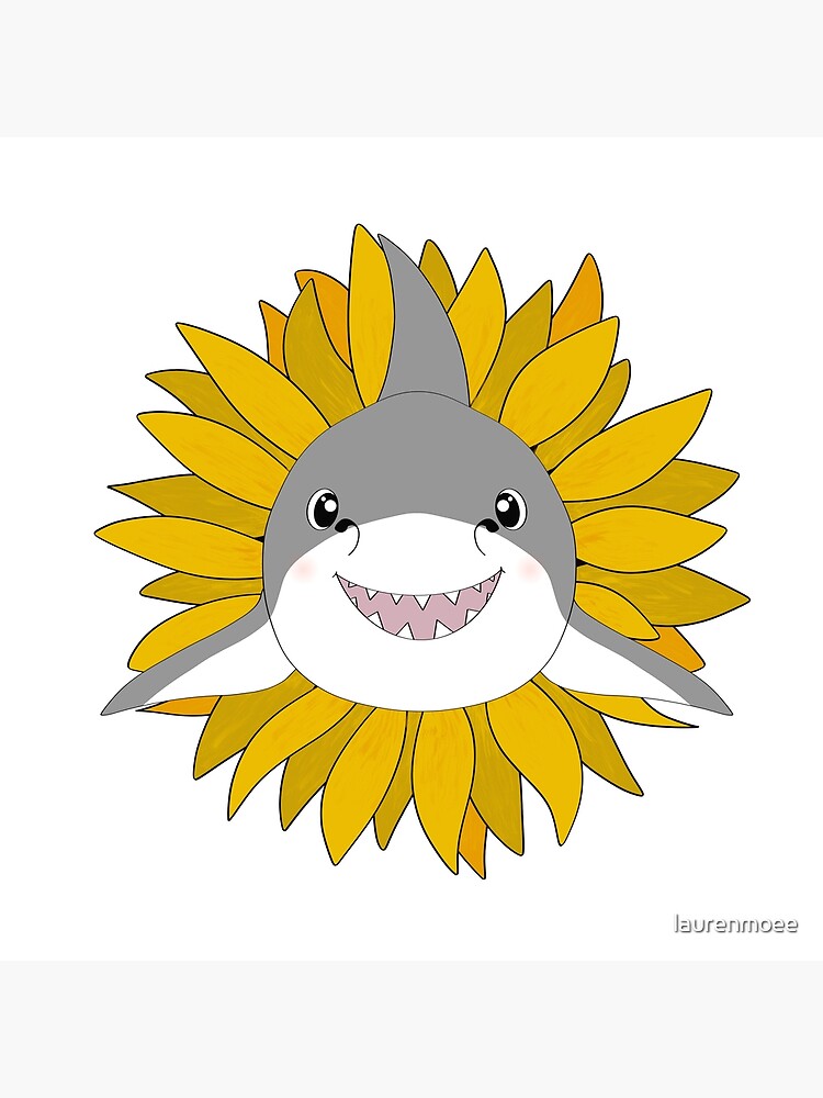 "Sunflower Shark" Poster by laurenmoee | Redbubble