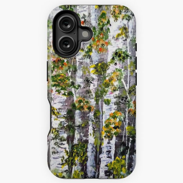 Item preview, Birch forest - acrylic handmade painting designed and sold by Sonia dutta_art.