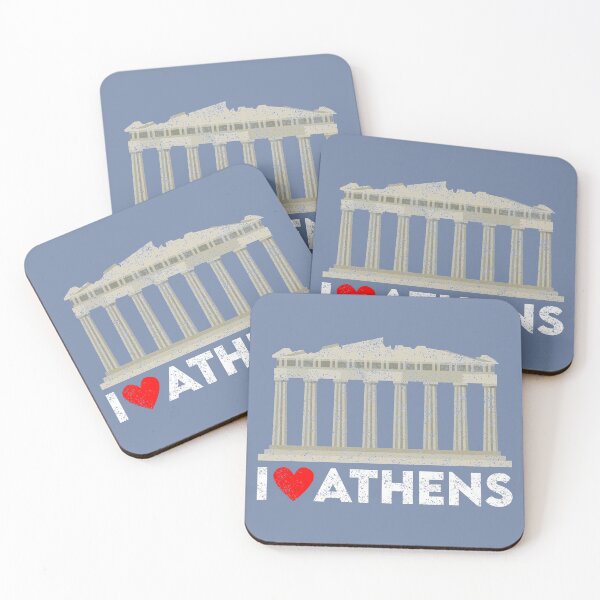 Item preview, I Heart Athens, Greece with Parthenon Landmark (Acropolis) designed and sold by Happy Puppy Print On Demand.
