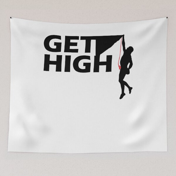 Item preview, Get High Bouldering Climbing Mountaineering Mountains designed and sold by DerNerd.