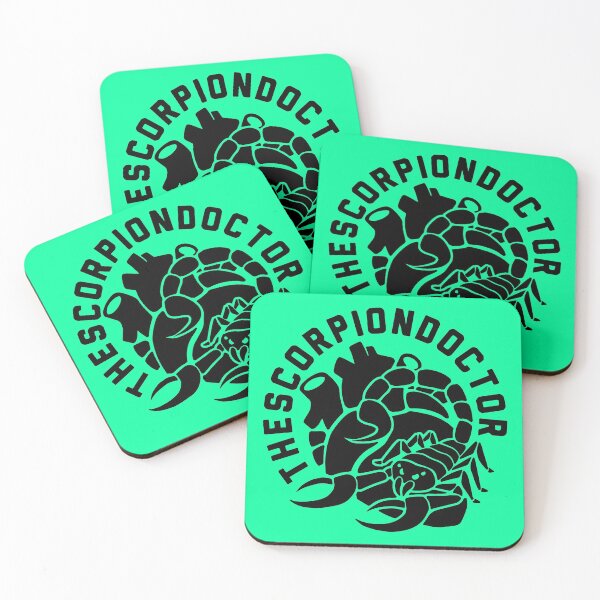 Item preview, Scorpiondoctor Logo Text Black on Mint designed and sold by scorpiondoctor.