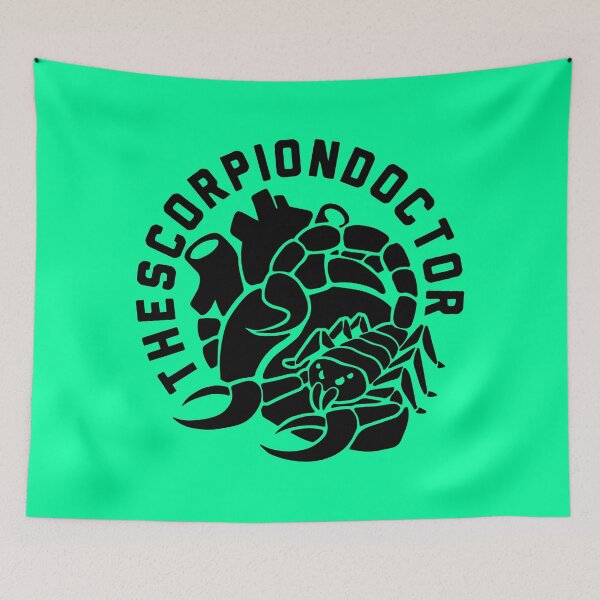Item preview, Scorpiondoctor Logo Text Black on Mint designed and sold by scorpiondoctor.
