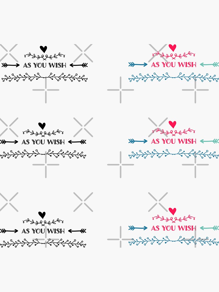 "As you wish. Sticker Pack" Sticker by AndArte Redbubble