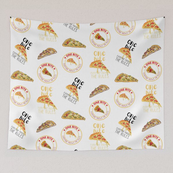 Item preview, One Bite Pizza Everybody Knows The Rules - Pizza Lover Sticker Pack designed and sold by NewLifePlanners.