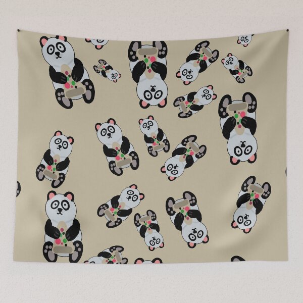 Item preview, Pandas with Pizza pattern  designed and sold by Antiope33.