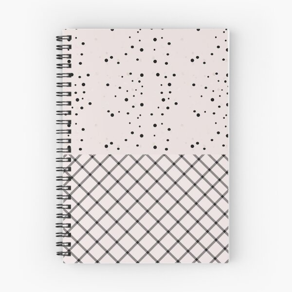 Item preview, Fun Dots and Diagonal Plaid in Black and White Contrasting Mixed Patterns designed and sold by squishyrainbow.