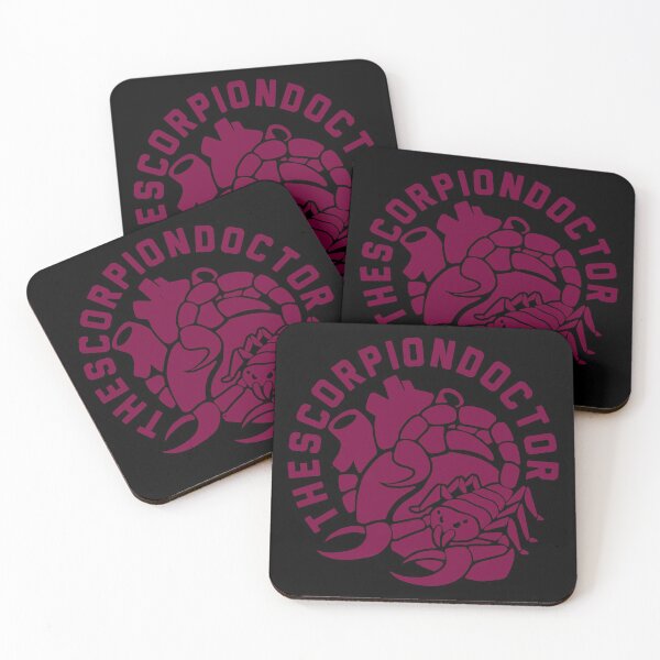 Item preview, Thescorpiondoctor Logo Text Raspberry on Black designed and sold by scorpiondoctor.