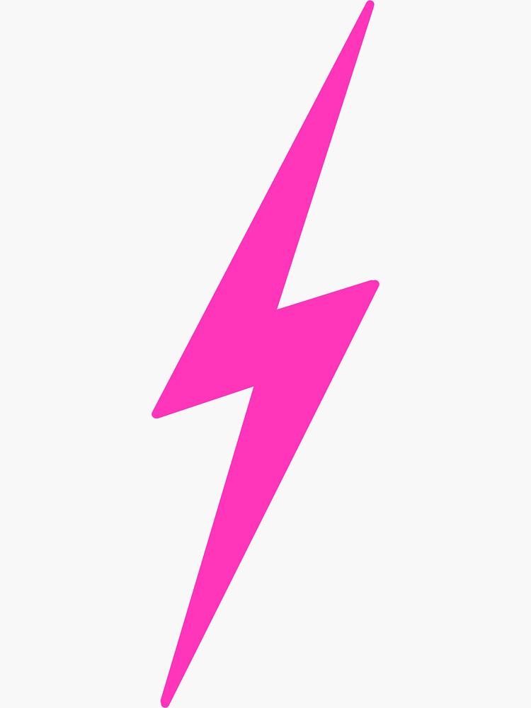 "Pink lightning bolt" Sticker for Sale by Morgancreations | Redbubble