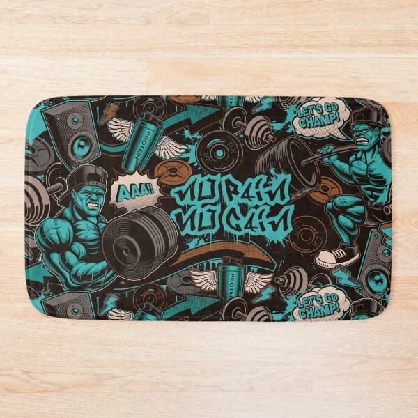 Item preview, Gym Graffiti Pattern designed and sold by Vector Scout Lab.
