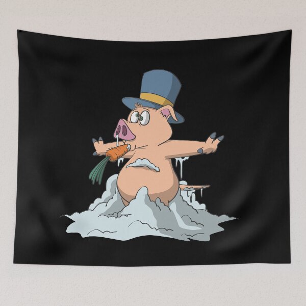 Item preview, Snowman pig with carrot and hat designed and sold by Monkey Ful.