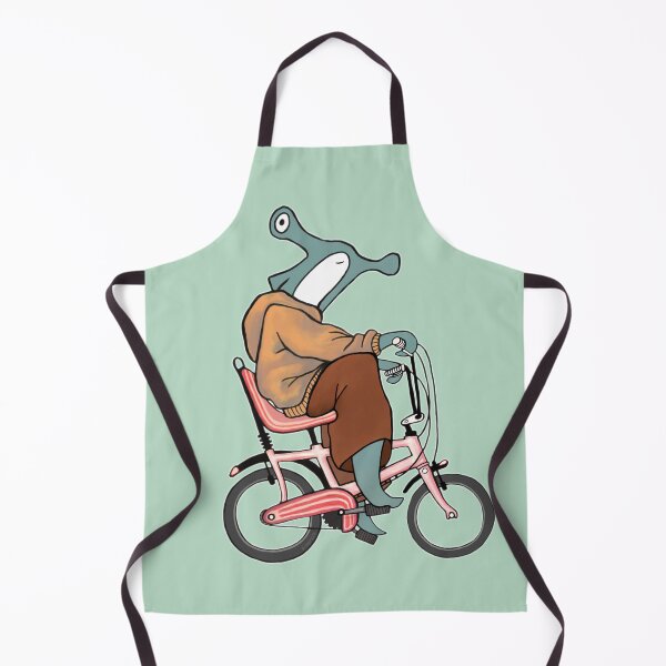 Item preview, Hammerhead Shark on a Banana Bike Retro Illustration designed and sold by kikoeart.