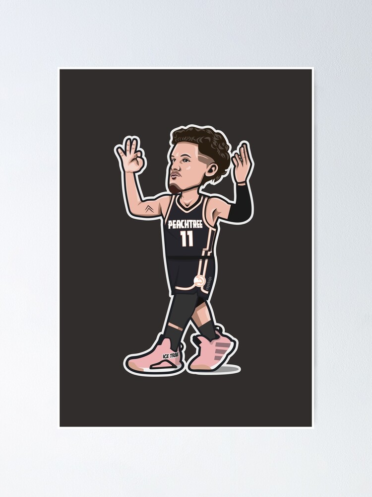 Trae Young Cartoon Style City Style Jersey Poster for Sale by