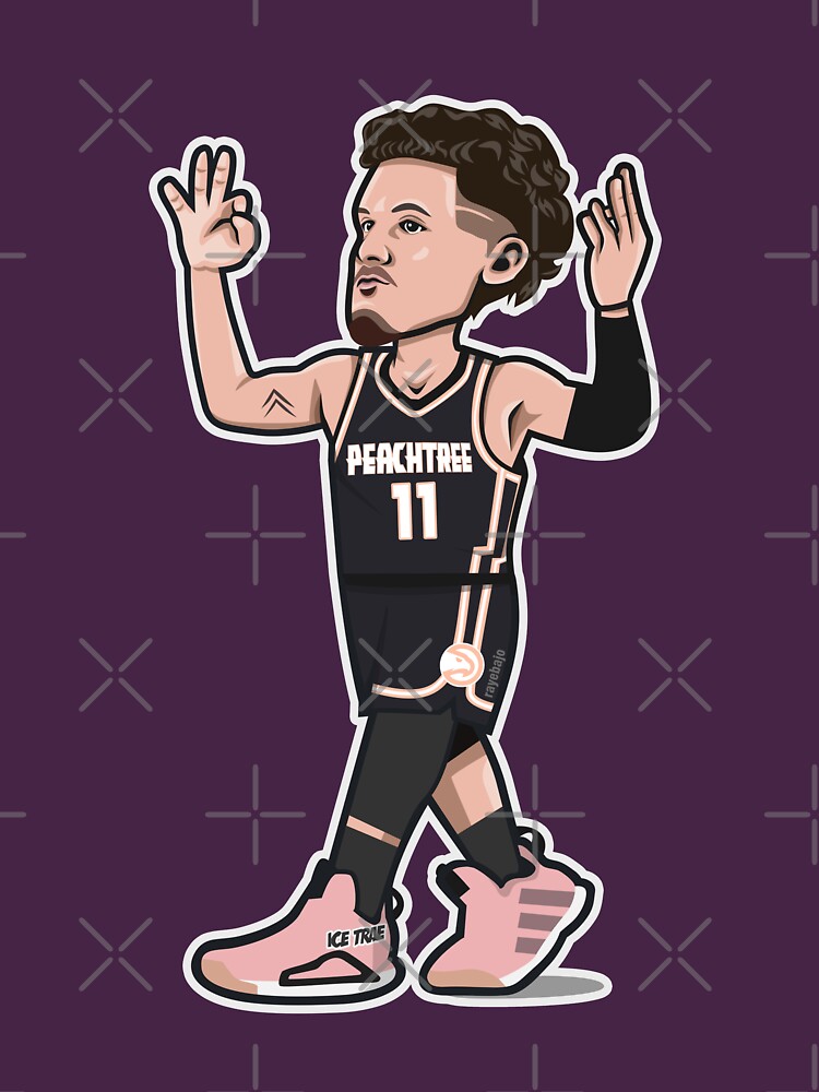 Trae Young Cartoon Style City Style Jersey | Essential T-Shirt