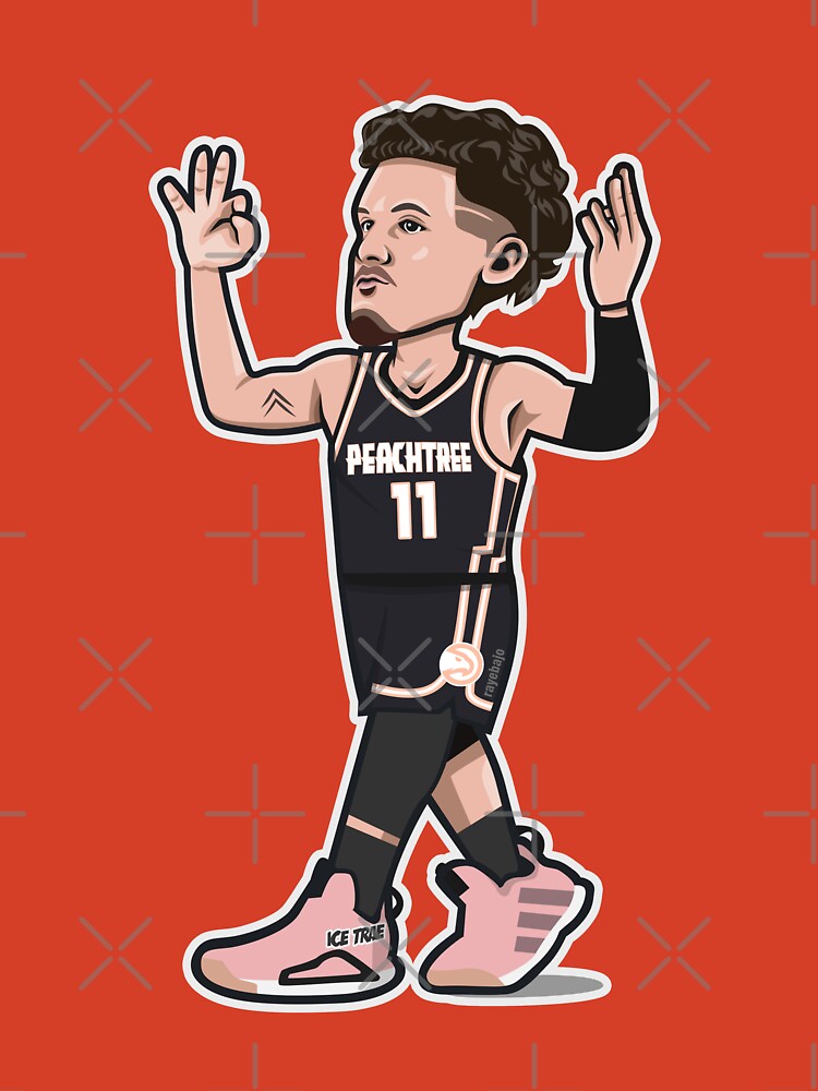 Trae Young Cartoon Style City Style Jersey Poster for Sale by