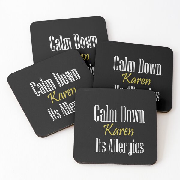 Item preview, Calm Down Karen It's Allergies Face Mask - Funny Karen Face Mask - Funny Face Mask - Reusable Mask - Washable Mask designed and sold by piscado.
