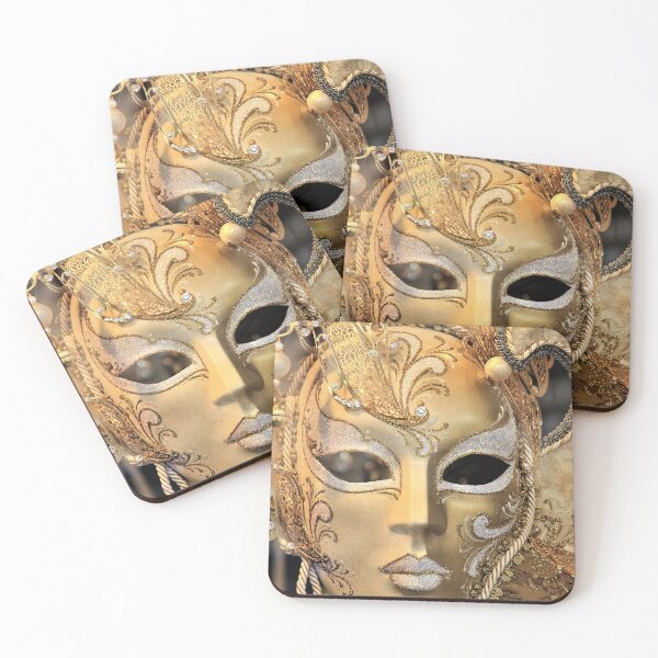 Item preview, Venetian mask, white gold designed and sold by DeVeauDesign.