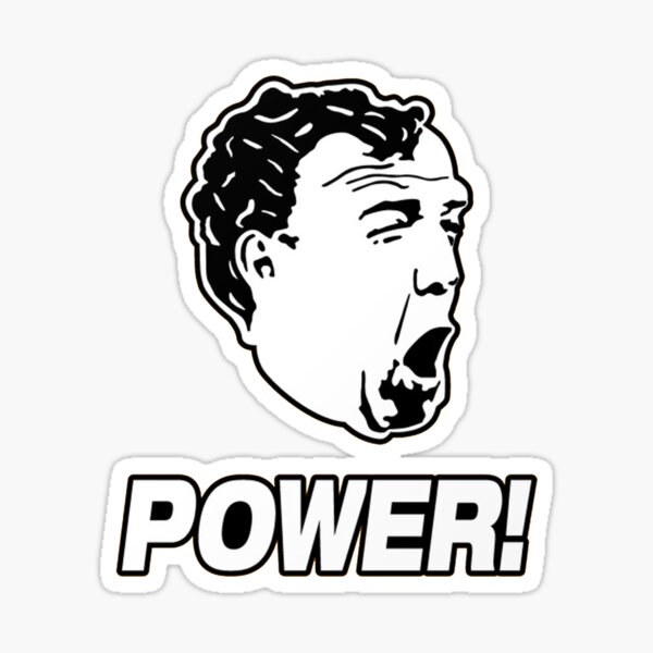 Jeremy Clarkson POWERRR face Sticker