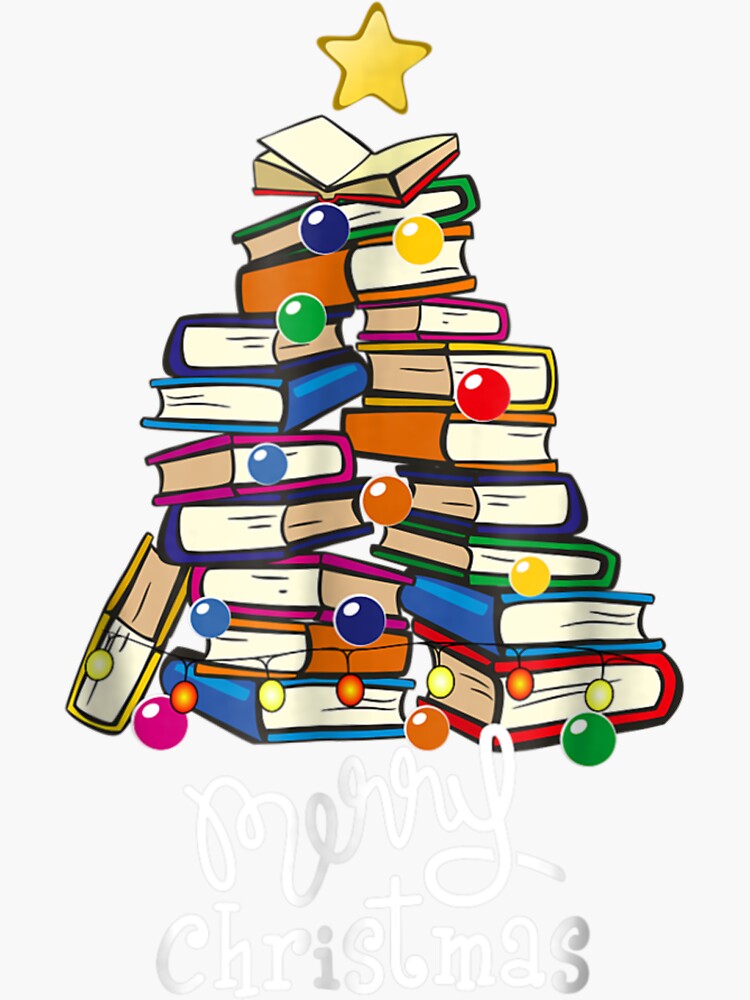 Merry Christmas Tree Shirt Love Reading Books Librarian Nerd Merry Christmas Tree Shirt Love Reading Books Librarian Nerd