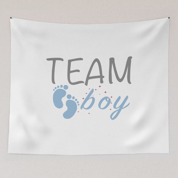Item preview, Boy Team Male Gender Reveals Baby's Footprint designed and sold by YSNDESIGN.
