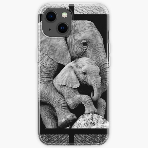 Elephant close together SKY iPhone Soft Case
