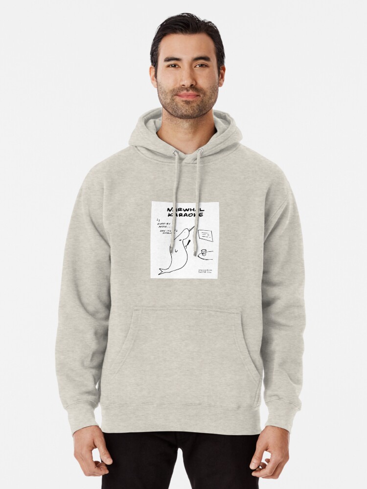 narwhal hoodie with horn