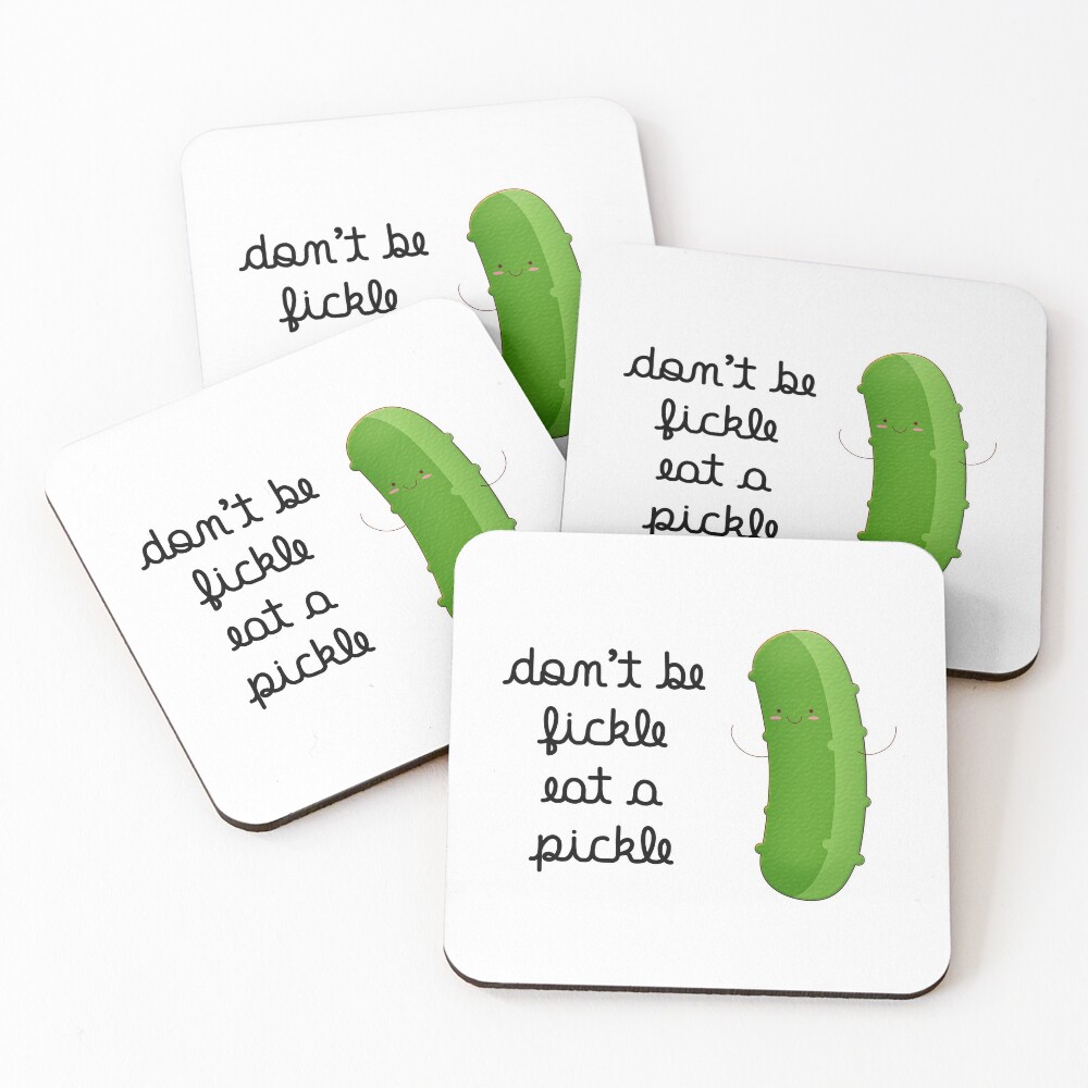 Don't be Fickle, Eat a Pickle, Mens Womens Funny Pickle Gifts Art Board  Print for Sale by VagabondTees