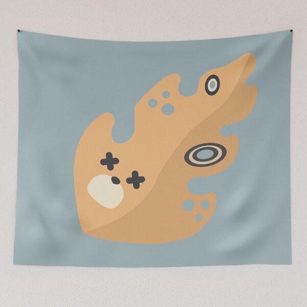 Item preview, Yellow Bear Leaf (blue background) designed and sold by Hugleton.