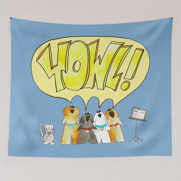 Item preview, Yowl! Dog Choir Singing - Funny Painting for Children designed and sold by HalloMolly.