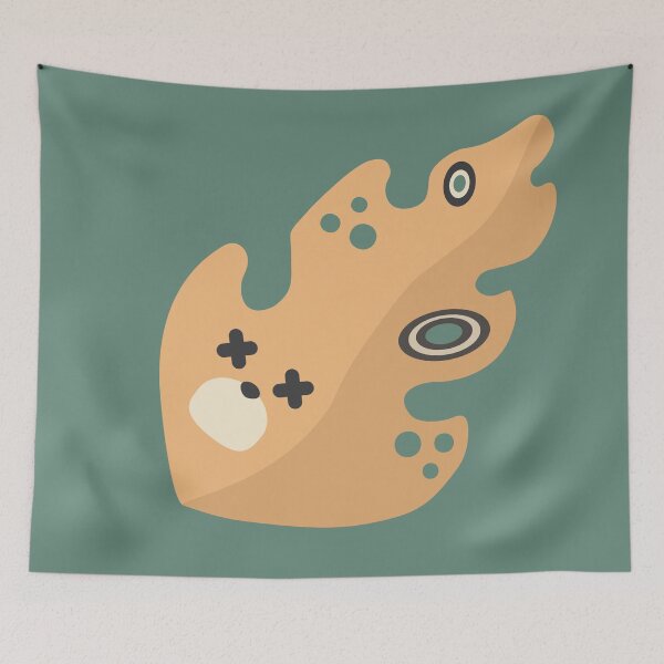 Item preview, Yellow Bear Leaf (dark green background) designed and sold by Hugleton.