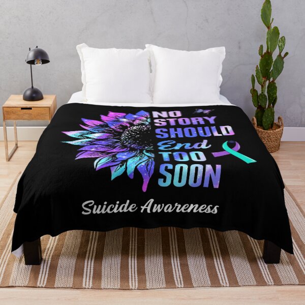 Item preview, Awesome Suicide Prevention Survivor Birthday Shirt No Story End Sunflower Awareness T Shirt designed and sold by tuanitus.