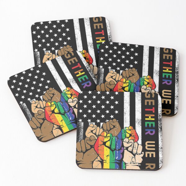 Item preview, Vintage Pride LGBT Together We Rise American Flag Gift Black Lives Matter designed and sold by Biebers2055.