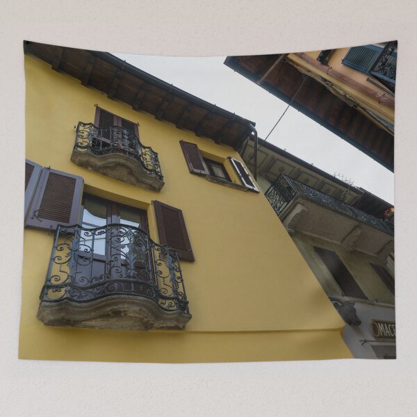 Item preview, Charming Bellagio Lake Como Italy - Tiny Shopping Street with Elegant Balconies designed and sold by Georgia Mizuleva.