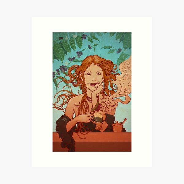 My coffee muse Art Print