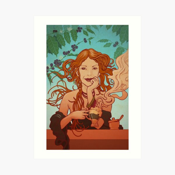 My coffee muse Art Print