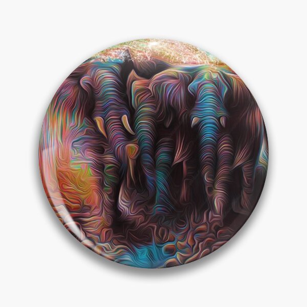 Item preview, Psychedelic elephant group in desert designed and sold by lucky-fern.